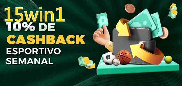 10% de bônus de cashback na 15win1