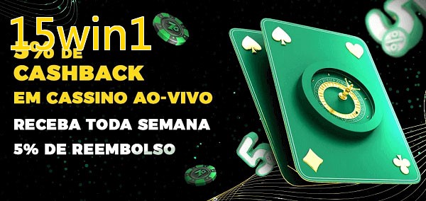 Promoções do cassino ao Vivo 15win1